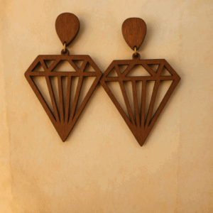 Light Brown Wooden Earrings